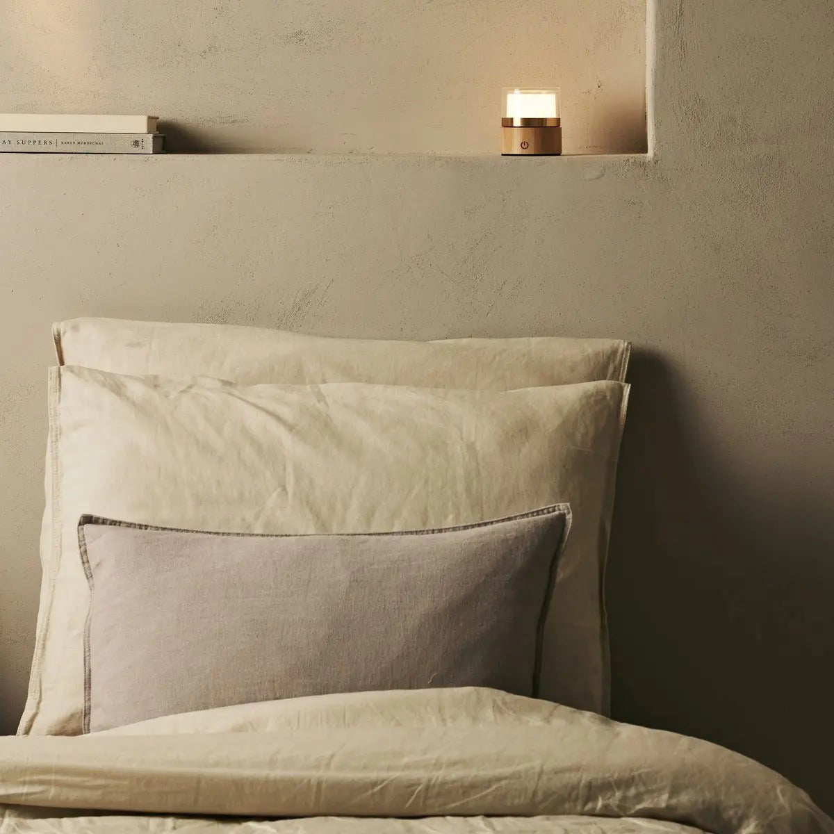 Leo Light Brown Mini Rechargeable Table Lamp