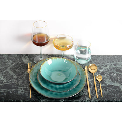 Turquoise green dessert plate