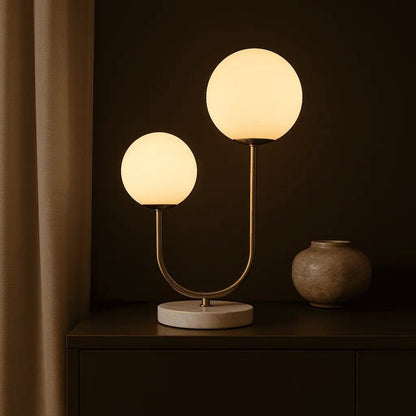 Giorgia Marble and Glass Table Lamp