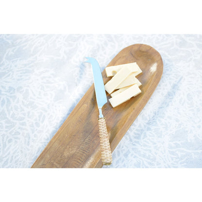 Long wooden oval decorative tray 50x13x3cm