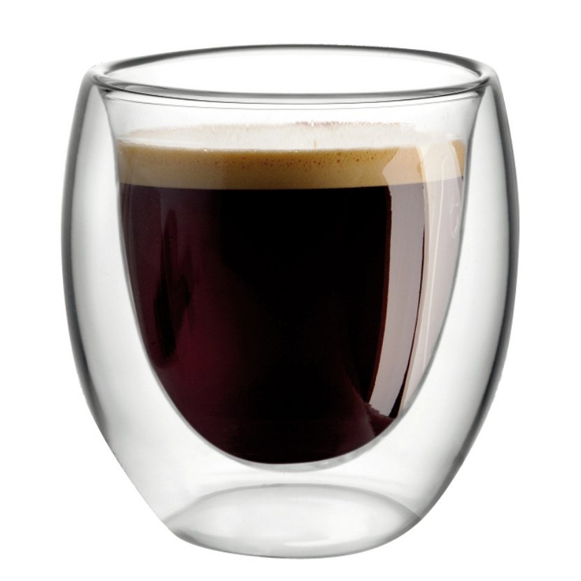 Espresso cups Double glass 80ml - Lot of 4 - CozyVibe.eu