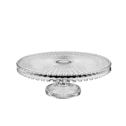 Cake stand glass 32x32x12cm