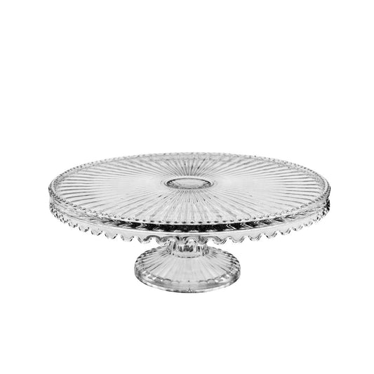 Cake stand glass 32x32x12cm