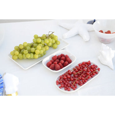 White serving platter