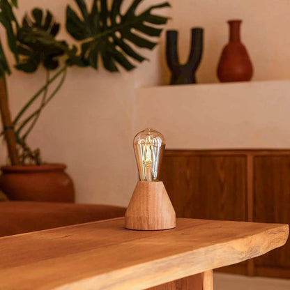 Zavi Light Brown Rechargeable Table Lamp