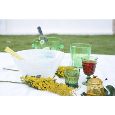 Acrylic green wine glasses - Lot of 6