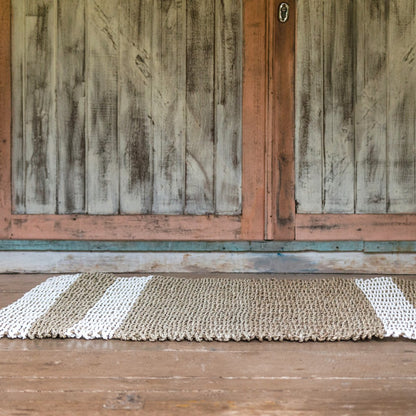 Seagrass carpet 120x60 cm SEWU | Striped Rug made of Seagrass