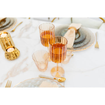 Golden wine glasses - Lot of 6
