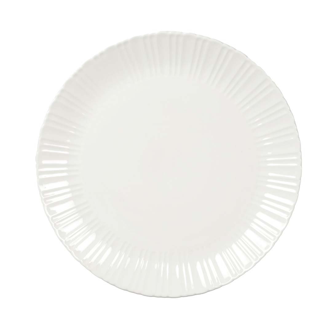 Flora white flat plate 26.6X26.6X2CM