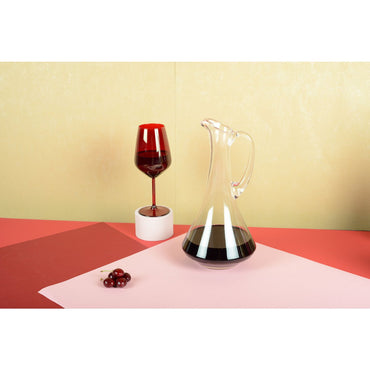 Glass carafe with handle 17x31cm - CozyVibe.eu