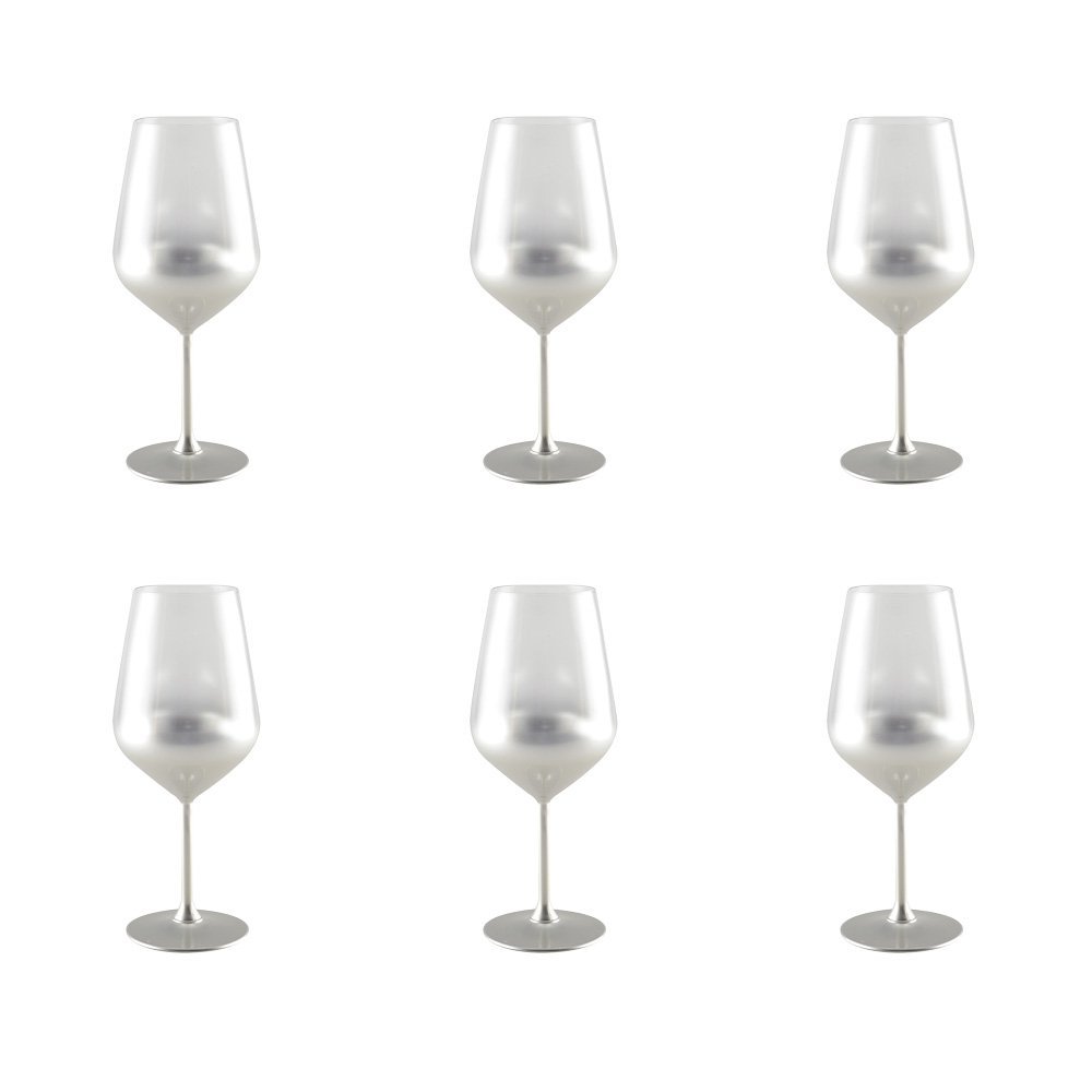 Glow silver wine glasses - Lot of 6 - CozyVibe.eu