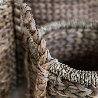 Handwoven CANGGU Basket made of water hyacinth for indoor decor