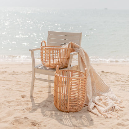 JEMUH rattan basket set in two sizes for stylish organization
