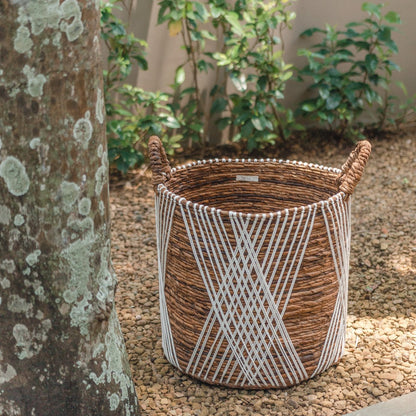Juwana Banana Fibre Basket – Elegant Boho Home Storage - CozyVibe.eu