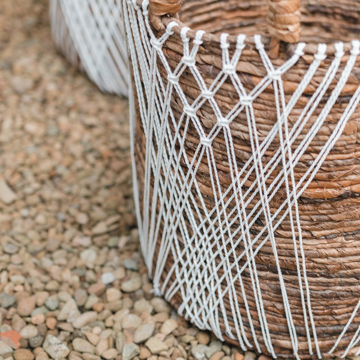 Juwana banana fibre basket eco friendly home basket for cushions