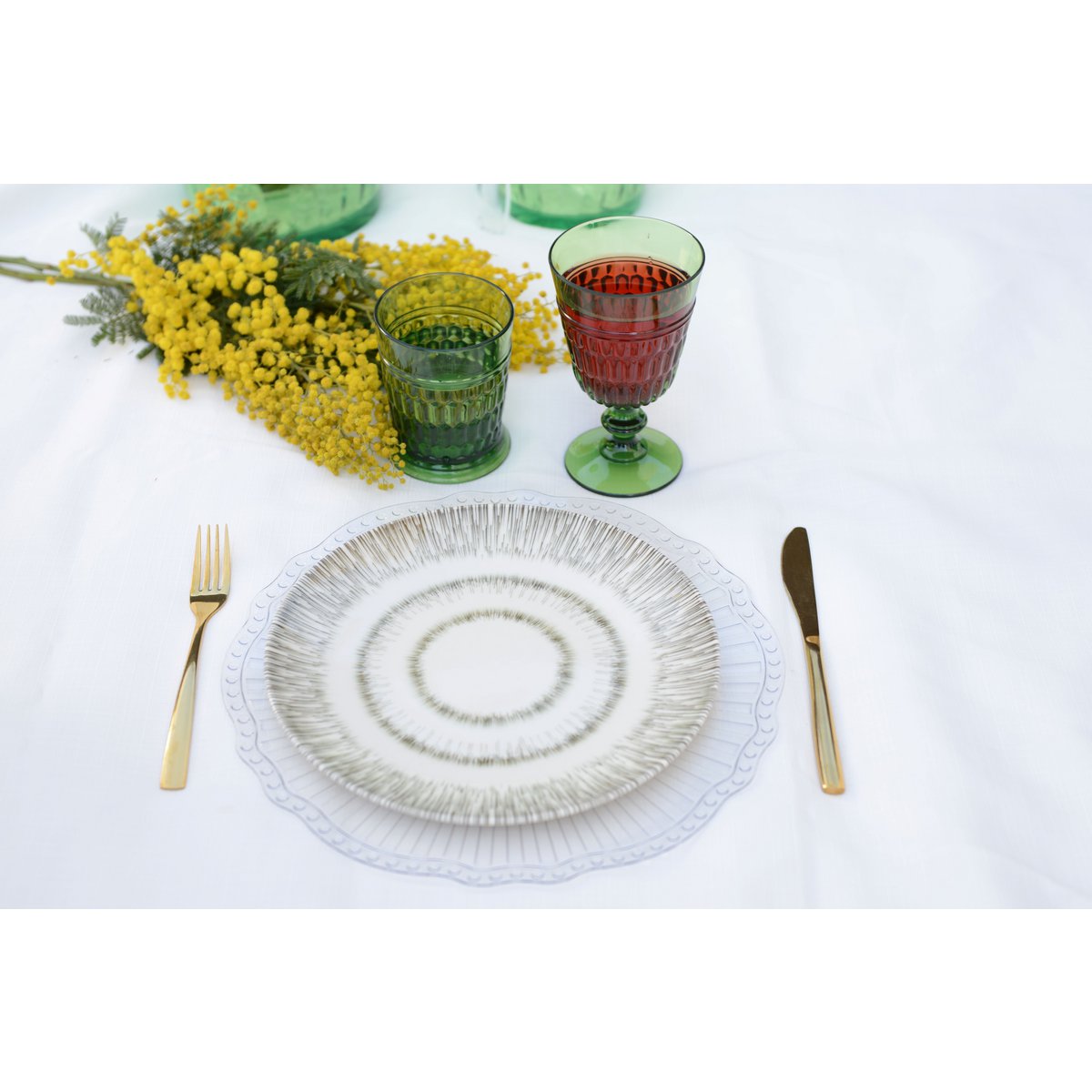 Kakikleurig porseleinen dinerbord – 27×27×1,5 cm