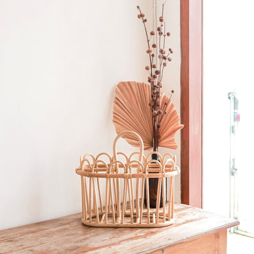 Kuno rattan basket for stylish home organization and decor