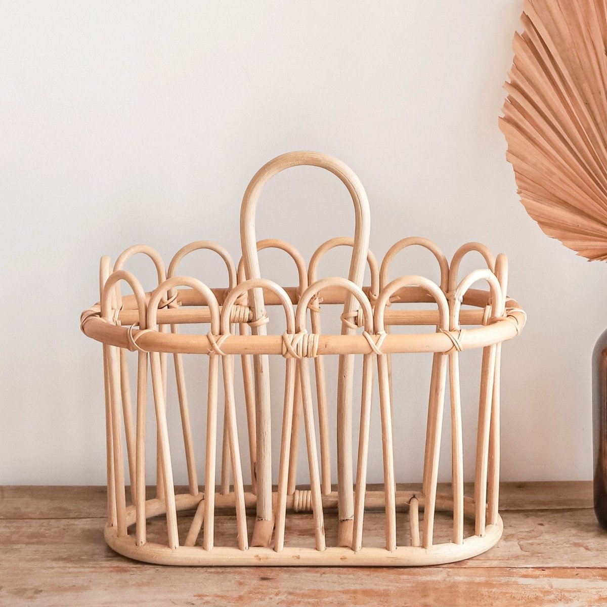 Kuno rattan basket for neat and natural home storage