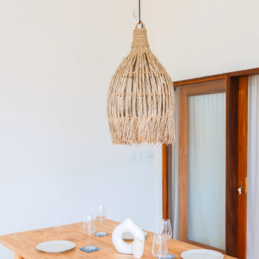 LAMPUNG seagrass basket pendant lamp for cozy tropical home lighting
