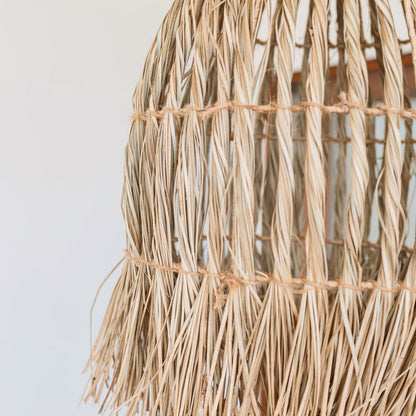 LAMPUNG seagrass basket ceiling lamp perfect for boho dining spaces