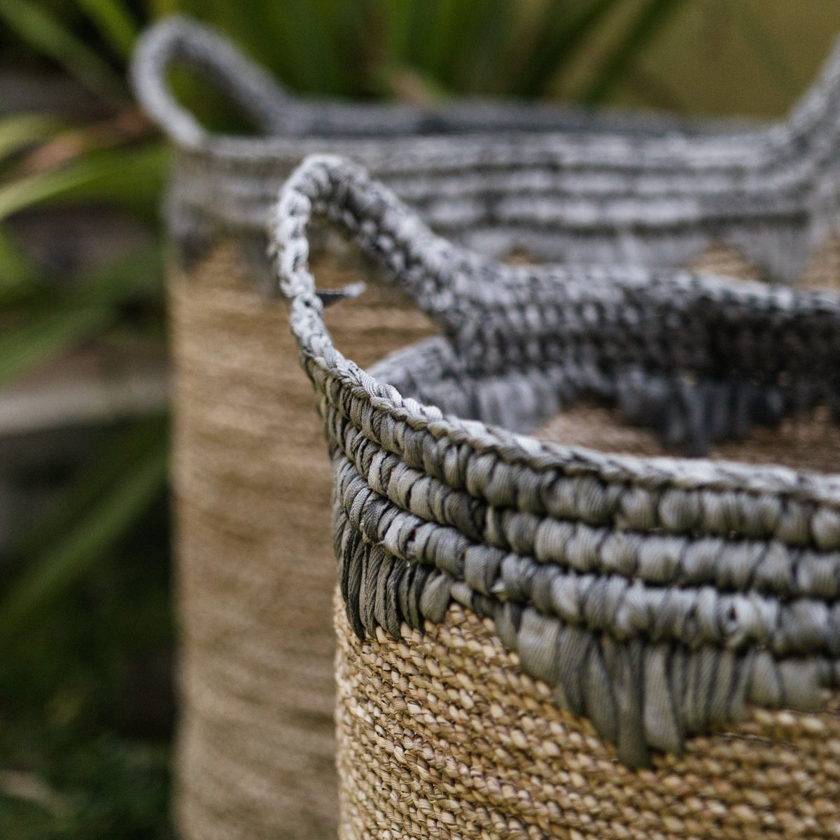 Laundry Basket NIAS | Plant Basket | Large Storage Basket made from Seagrass (2 sizes) - CozyVibe.eu