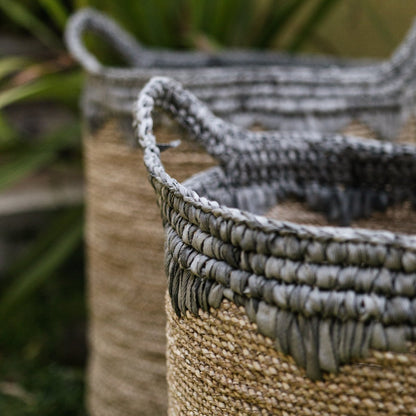 Laundry Basket NIAS | Plant Basket | Large Storage Basket made from Seagrass (2 sizes) - CozyVibe.eu