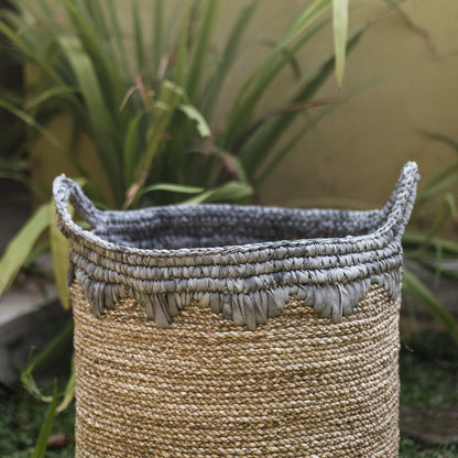 Laundry Basket NIAS | Plant Basket | Large Storage Basket made from Seagrass (2 sizes) - CozyVibe.eu