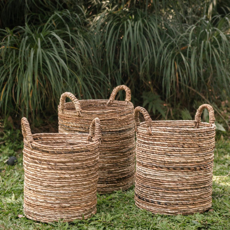 Laundry Basket SYAILENDRA | Plant Basket | Storage Basket made from Banana Fibre (3 sizes) - CozyVibe.eu