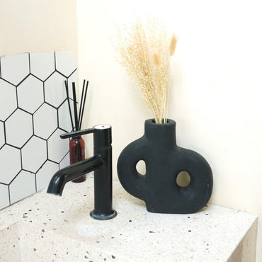 LEMBAH Vase handmade black clay vase for modern boho interior