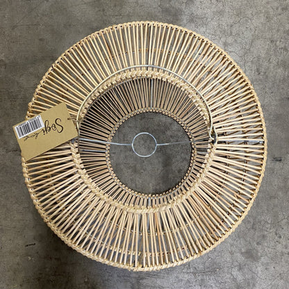 LIKU Handmade Rattan Lampshade basket for dining or lounge areas