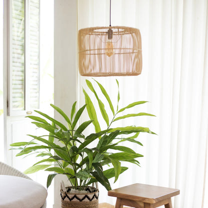LIKU Natural Rattan Pendant Light basket for cozy home decor