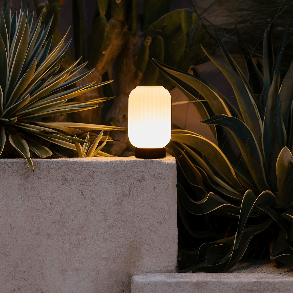 Lilly Rechargeable Lamp – Modern dimmable frosted glass lamp for bedrooms