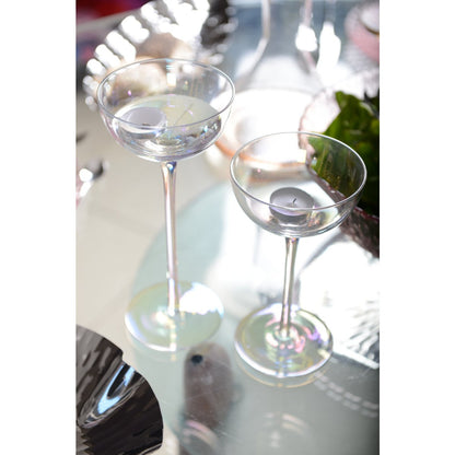 Lot of 3 glass pearly candle holder - CozyVibe.eu