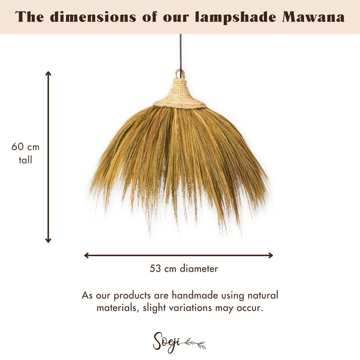 MAWANA handmade seagrass basket lampshade for boho dining room decor