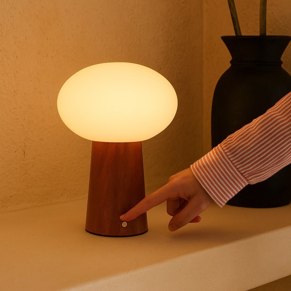 Max Chestnut – Wooden Lamp – Sustainable eco-friendly cordless wooden lamp design