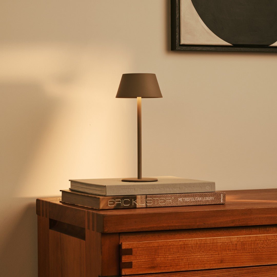 Milou Koala Brown tafellamp – Draadloos en oplaadbaar met 3 lichtstanden
