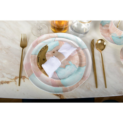 Multicolored porcelain bread plate 16cm, Treasure Mine collection, kitchen decor | CozyVibe

