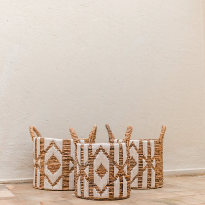 Nasari banana fibre basket natural handmade organizer for modern interiors