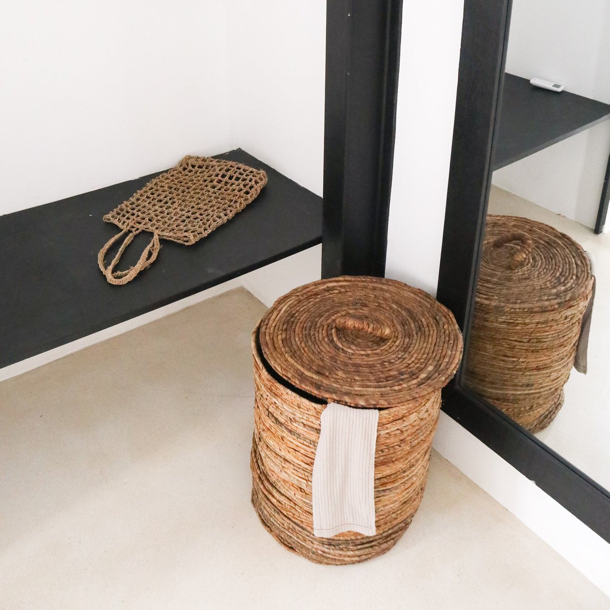 OMBAK Basket eco banana fibre basket ideal for clothes or towels