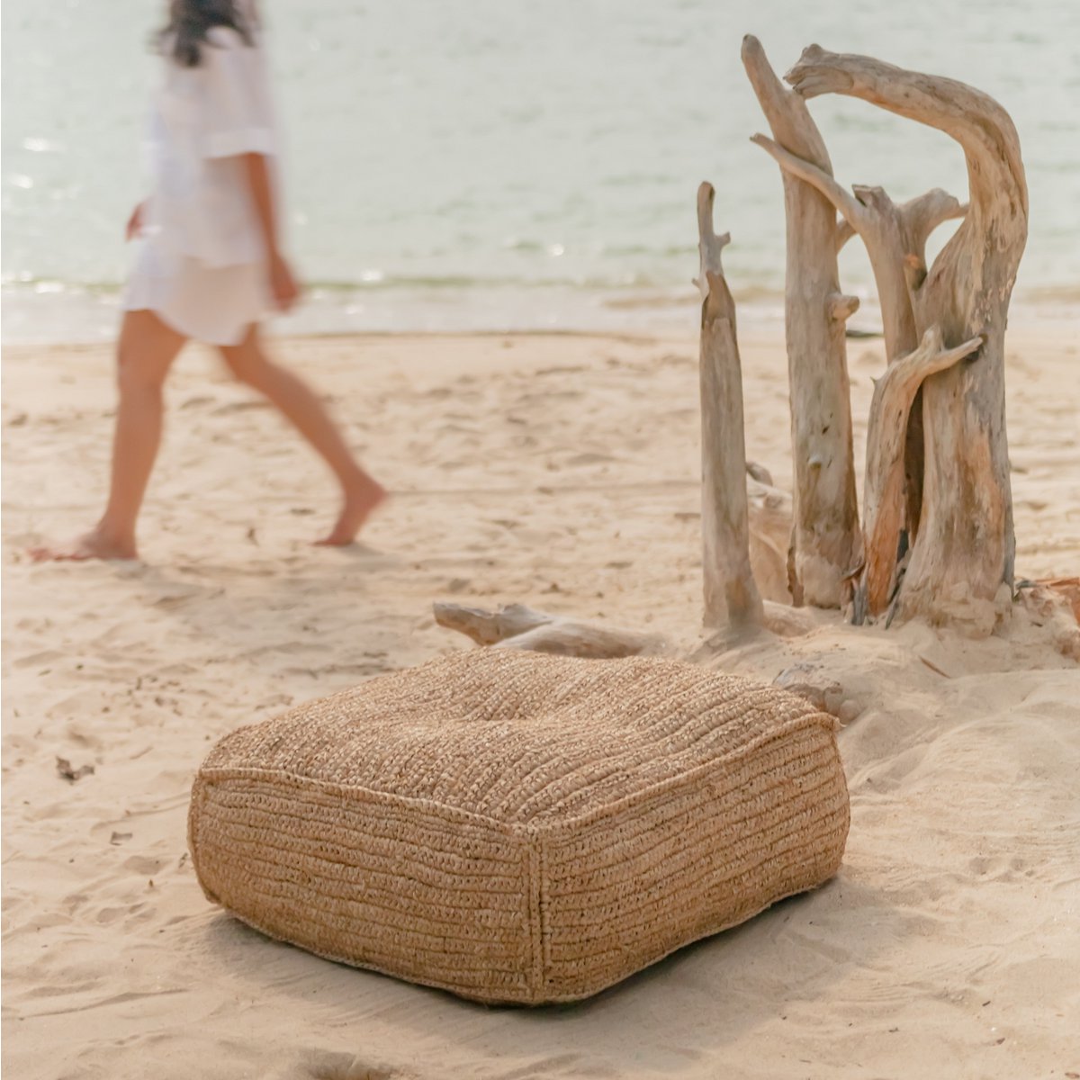 PADAR – Pouf | Sitzsack aus Raffia – CozyVibe.eu