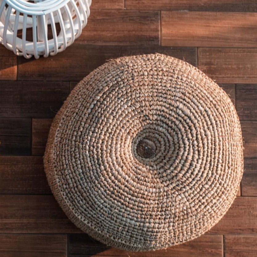 Handmade Telu pouf for cozy home décor by CozyVibe

