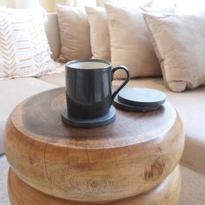 Ranuka grey stone basket coasters durable and stylish table protection