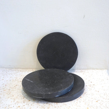 Ranuka round marble basket coasters decorative set for modern home