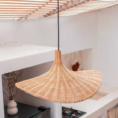 Handmade SAYAN rattan lamp for cozy home décor by CozyVibe

