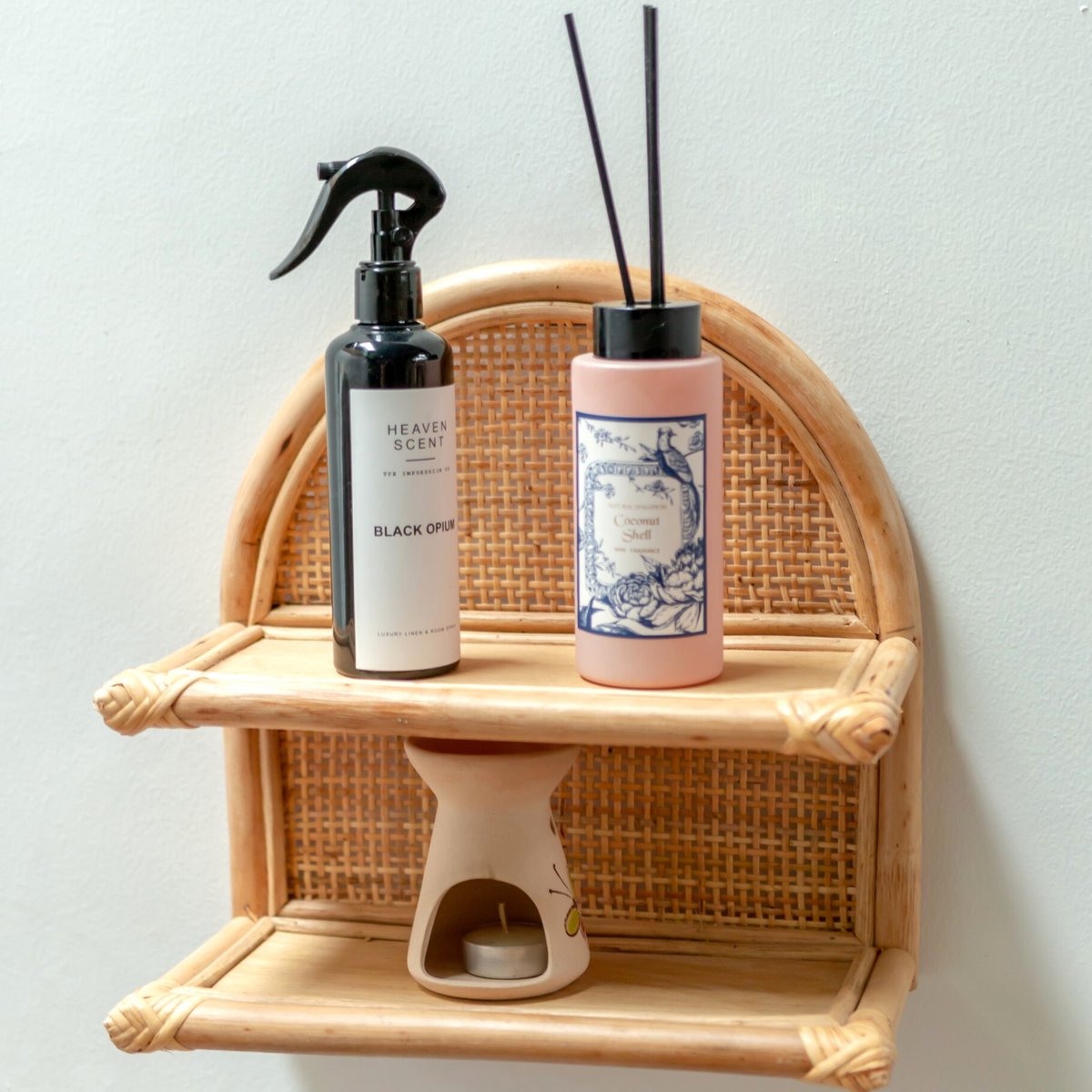 Rattan Wall Shelf TIASA handmade basket perfect for small decor