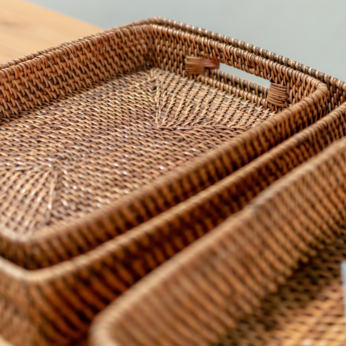 Handmade Amahai rattan tray for cozy home décor by CozyVibe
