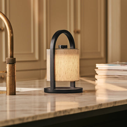 River Black & Grey Lamp – Wooden Rechargeable Cordless Dimmable - CozyVibe.eu