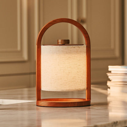 River Chestnut Lamp – Wooden rechargeable cordless lamp with modern design