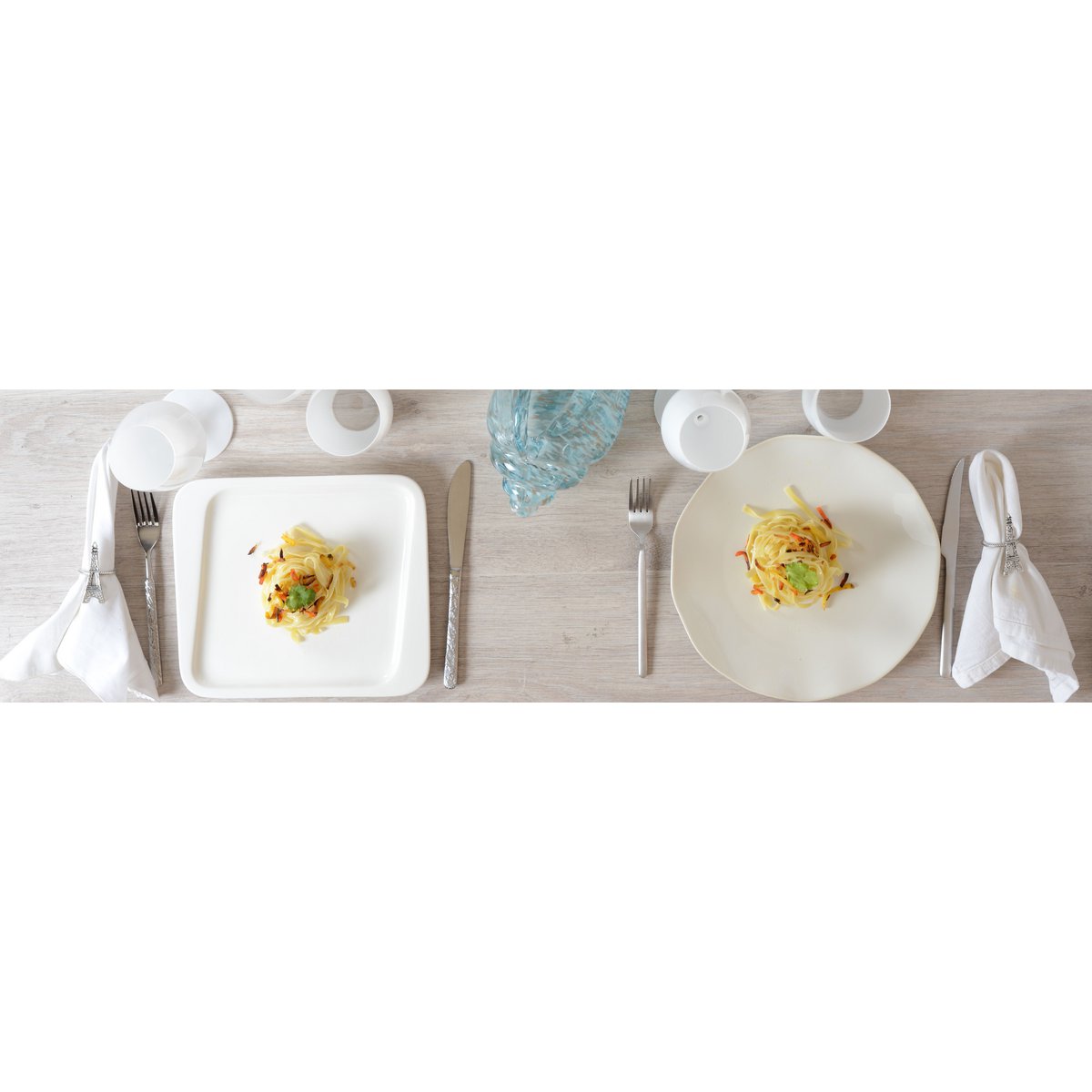 Rosa white flat plate 27x27x2.8cm - CozyVibe.eu