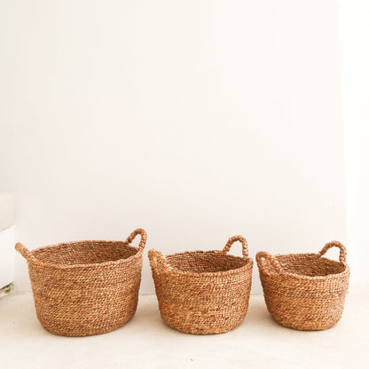 SAMU Basket handwoven water hyacinth basket ideal for home storage